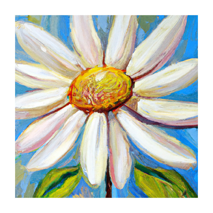 Loopy Impressions Pattern - Daisy on Blue